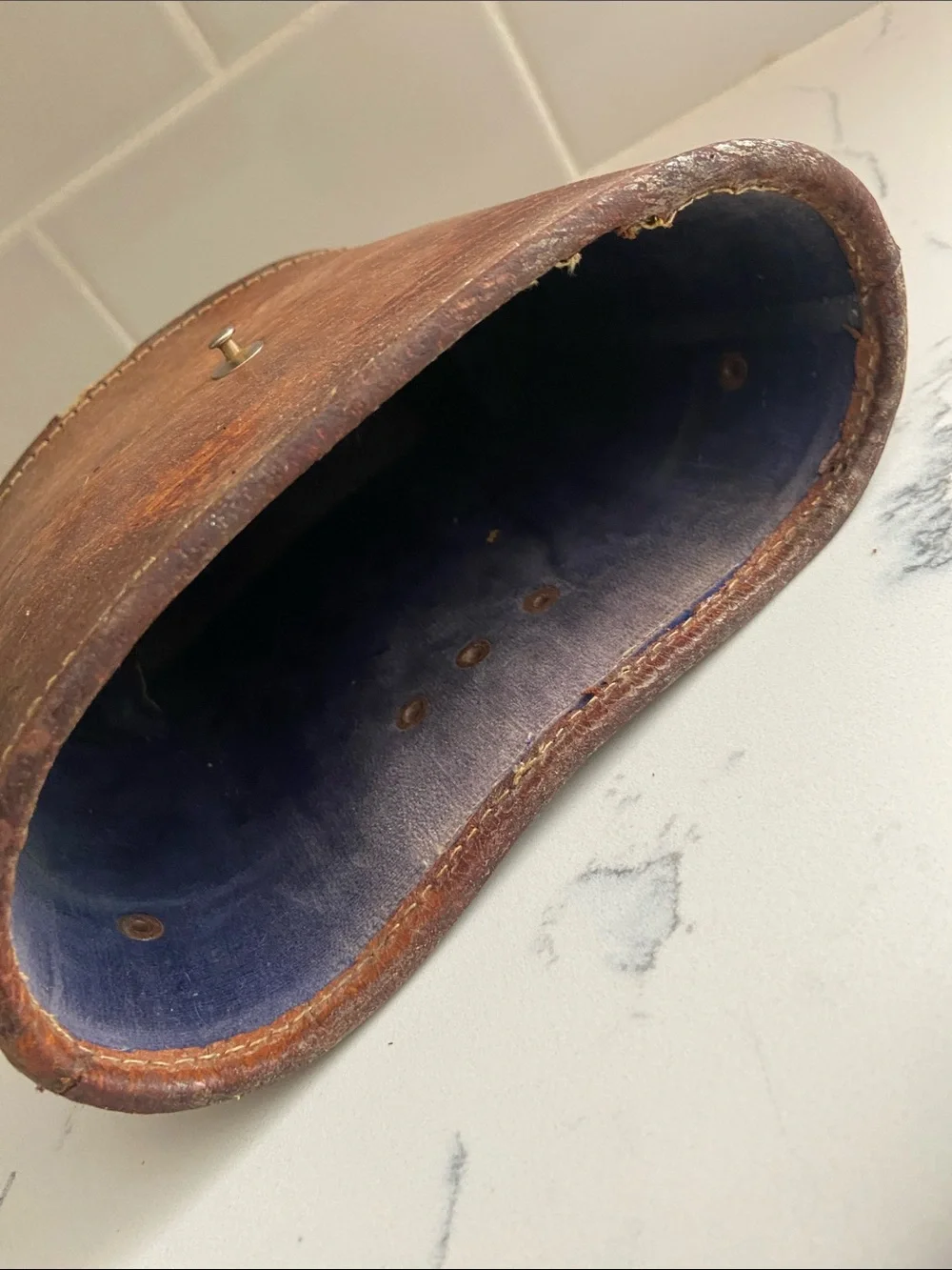 Vintage Skyline Schneider 7x35 Binoculars Germany Leather Case Working